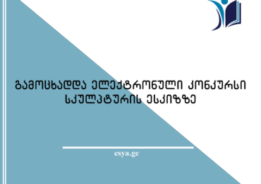 ელექტრონული კონკურსი მხატვრული ინსტალაციის ესკიზზე